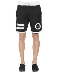 Hydrogen | Black Hockey Cotton Jogging Shorts W/ Patches for Men | Lyst