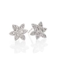 Kwiat | Sunburst Diamond & 18k White Gold Petal Stud Earrings | Lyst