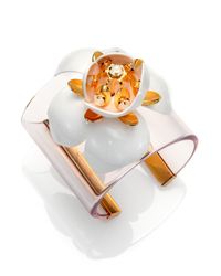 Tory Burch | White Courtlyn Floral Cuff Bracelet | Lyst