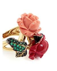 Anabela Chan | Multicolor 'mini Rose Ring' Diamond Pavé 18k Yellow Gold Ring | Lyst