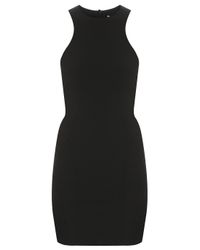T By Alexander Wang | Black Stretch Tech Fitted Dress | Lyst