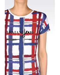 Armani Jeans | Blue T-shirt In Jersey | Lyst