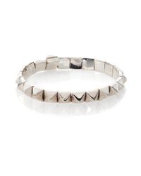 Valentino | Metallic Sterling Silver Stud Bracelet | Lyst