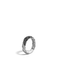 John Hardy | Black Classic Chain Flat Twisted Chain Ring | Lyst