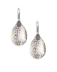 John Hardy | Metallic Classic Chain Blue Sapphire & Sterling Silver Teardrop Earrings | Lyst