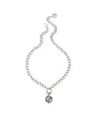 Rebecca - Metallic Candy - Rhodium Over Bronze Necklace W/cube Charm - Lyst