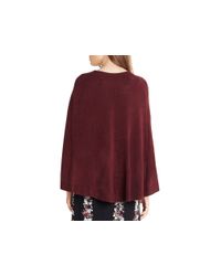 BCBGeneration | Purple Button Front Cape | Lyst