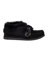 Tory Burch | Black Minnie Ballet Flat | Lyst