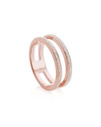 Monica Vinader | Pink Skinny Double Band Ring | Lyst