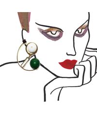 Crystalline - Multicolor Jade And Agate Earrings - Lyst