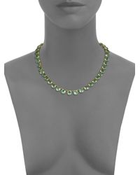 Ca&Lou | Debutante Crystal Necklace/green | Lyst