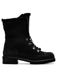 Stuart Weitzman | Black Lined Velour Ankle Boots | Lyst