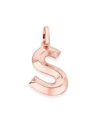 Monica Vinader | Pink Alphabet Pendant S | Lyst