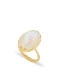 Annette Ferdinandsen | Yellow Medium Rainbow Moonstone Egg Ring | Lyst
