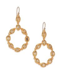 Alexis Bittar | Metallic Elements Moonlight Crystal Circle Drop Earrings | Lyst