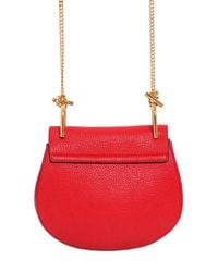 Chloé | Red Mini Drew Grained Nappa Leather Bag | Lyst