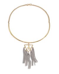 Marc By Marc Jacobs | Metallic Marjorie Crystal Triangle Collar Necklace | Lyst