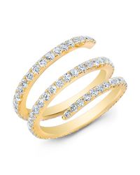 Anne Sisteron - Metallic 14kt Yellow Gold Diamond Spring Ring - Lyst