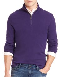 Polo Ralph Lauren | Purple Half-zip Pima Cotton Pullover for Men | Lyst