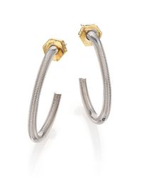 Giles & Brother | Metallic Acorn Nut & Bolt Hoop Earrings/0.75 | Lyst