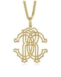 Roberto Cavalli - Metallic Rc Icon Pendant Necklace - Lyst
