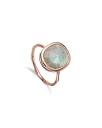 Monica Vinader | Pink Siren Medium Stacking Ring | Lyst