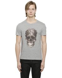 Alexander McQueen | Gray Victorian Skull T-Shirt for Men | Lyst