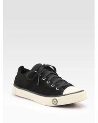 UGG | Black Evera Suede Laceup Sneakers | Lyst