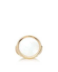Ginette NY Metallic Mother Of Pearl Disc Ring