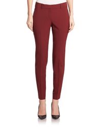 Theory | Red Testra Edition Stretch Wool Cropped Pants | Lyst