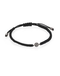 Chan Luu | Black Champagne Diamond, Sterling Silver & Cord Bracelet | Lyst