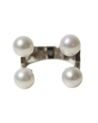 Maria Stern | White Pearl Two Tier Ring | Lyst
