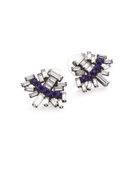 DANNIJO | Metallic Kellan Crystal Deco Button Earrings | Lyst