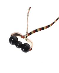 Marion Vidal | Red Striped Silk Ceramic Necklace | Lyst