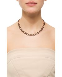Fallon | Pink Brinkley Pave Bar Link Necklace | Lyst