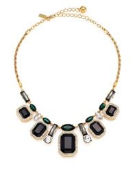 kate spade new york | Black Art Deco Gems Graduated Necklace | Lyst