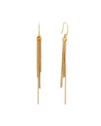 Diane von Furstenberg | Metallic Mixed Chain Linear Earrings | Lyst