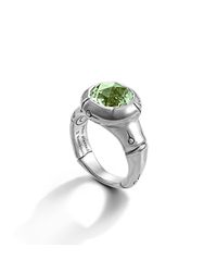 John Hardy | Green Small Round Ring | Lyst