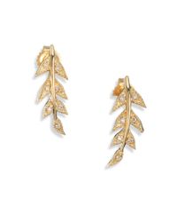 Mizuki | Metallic Sea Of Beauty Diamond & 14K Yellow Gold Branchlet Earrings | Lyst