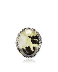 Bochic | Multicolor Moss Agate Ring Diamond and Sapphire Ring | Lyst