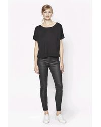 French Connection | Black Penny Cap Sleeve Top | Lyst