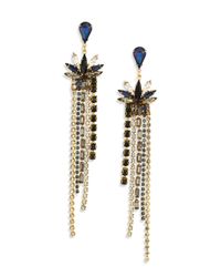 Erickson Beamon | Blue Lady Of The Lake Crystal Fringe Earrings | Lyst