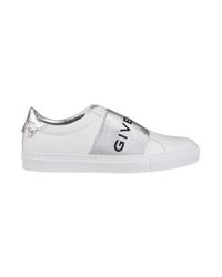 Givenchy Gray Urban Street Metallized Strap Sneakers