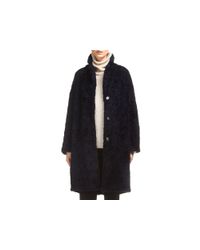 Whistles | Blue Teddie Faux Fur Cocoon Coat | Lyst