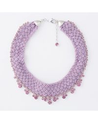 Paul Smith | Purple Women's Pink Beaded And Amethyst 'cleopatra' Necklace | Lyst