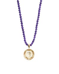 Abellan New York | Purple One Of A Kind Diamond And Amethyst Tassel Pendant Necklace | Lyst