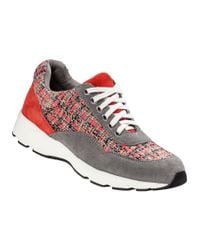 J/Slides | Gray Jogger Wedge Sneaker Coral/Grey Suede | Lyst