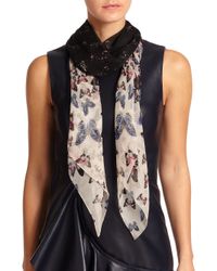 Alexander McQueen | Beige Butterfly Flight Silk Shawl | Lyst