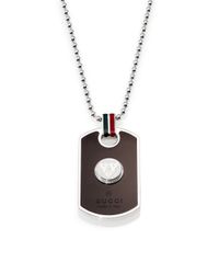 Gucci | Metallic Dog Tag Necklace for Men | Lyst