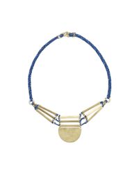 Club Monaco | Blue Scosha Disc Bar Necklace | Lyst